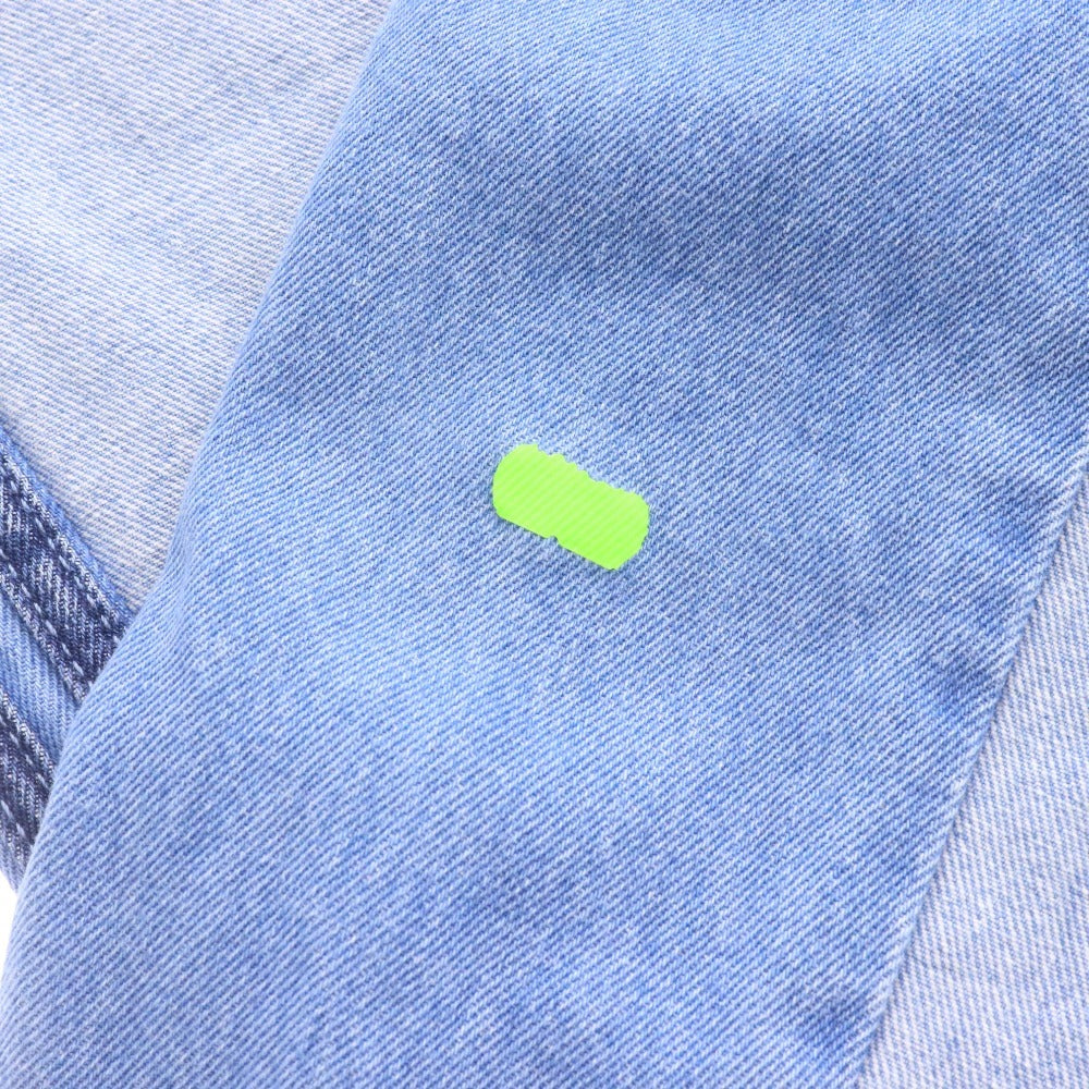 ■ アディダス KSENIASCHNAIDER デニムパンツ パッチワークジーンズ ボトムス 総柄 メンズ 28インチ マルチカラー ネイビー ブルー系