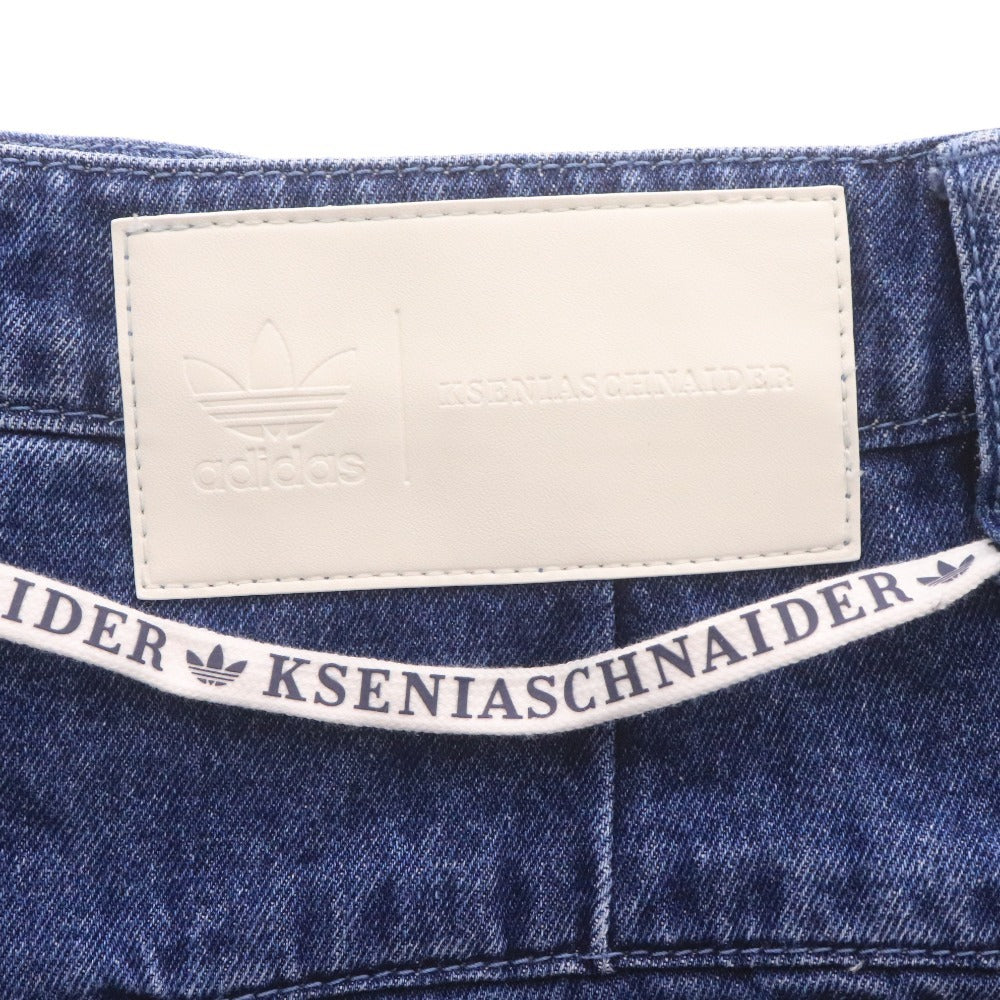 ■ アディダス KSENIASCHNAIDER デニムパンツ パッチワークジーンズ ボトムス 総柄 メンズ 28インチ マルチカラー ネイビー ブルー系