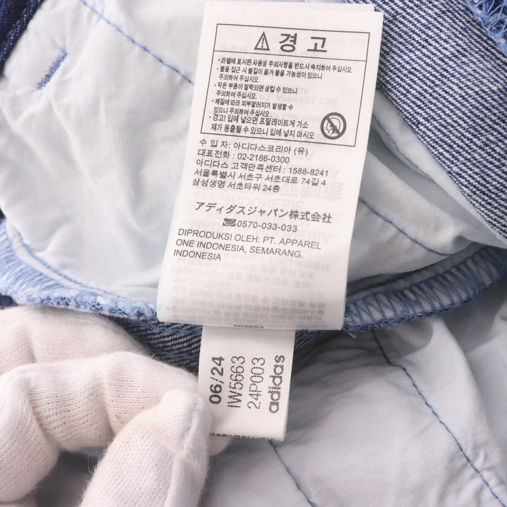 ■ アディダス KSENIASCHNAIDER デニムパンツ パッチワークジーンズ ボトムス 総柄 メンズ 28インチ マルチカラー ネイビー ブルー系