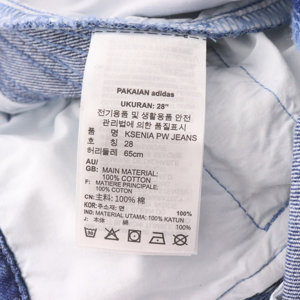 ■ アディダス KSENIASCHNAIDER デニムパンツ パッチワークジーンズ ボトムス 総柄 メンズ 28インチ マルチカラー ネイビー ブルー系
