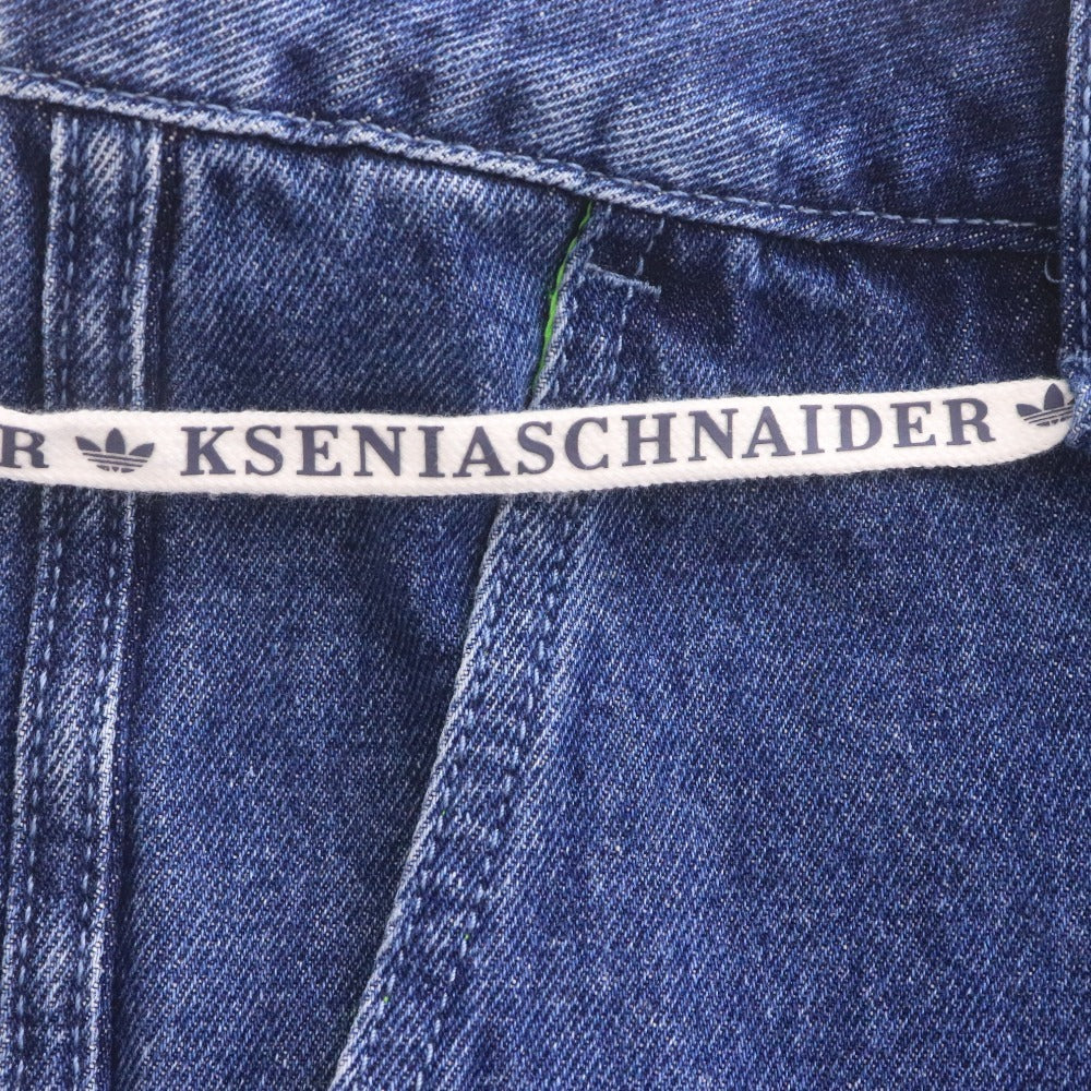 ■ アディダス KSENIASCHNAIDER デニムパンツ パッチワークジーンズ ボトムス 総柄 メンズ 28インチ マルチカラー ネイビー ブルー系