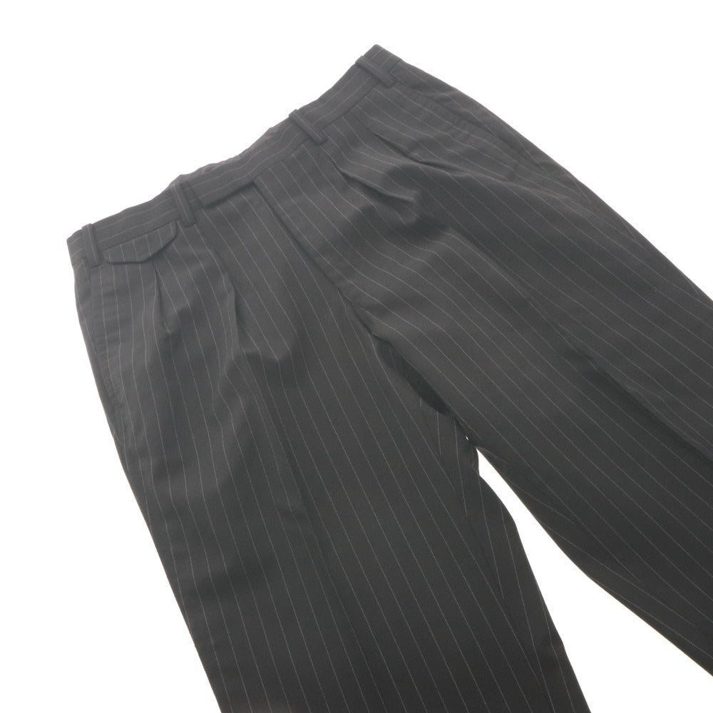 ■ BURBERRY BLACK LABEL バーバリーブラックレーベル スーツ セットアップ ストライプ ボタン ポケット メンズ 40R ブラック