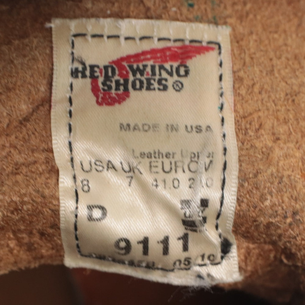 ■ REDWING レッドウィング シューズ 靴 9111 紐 レザー メンズ 8 (26.0cm相当) ブラウン系