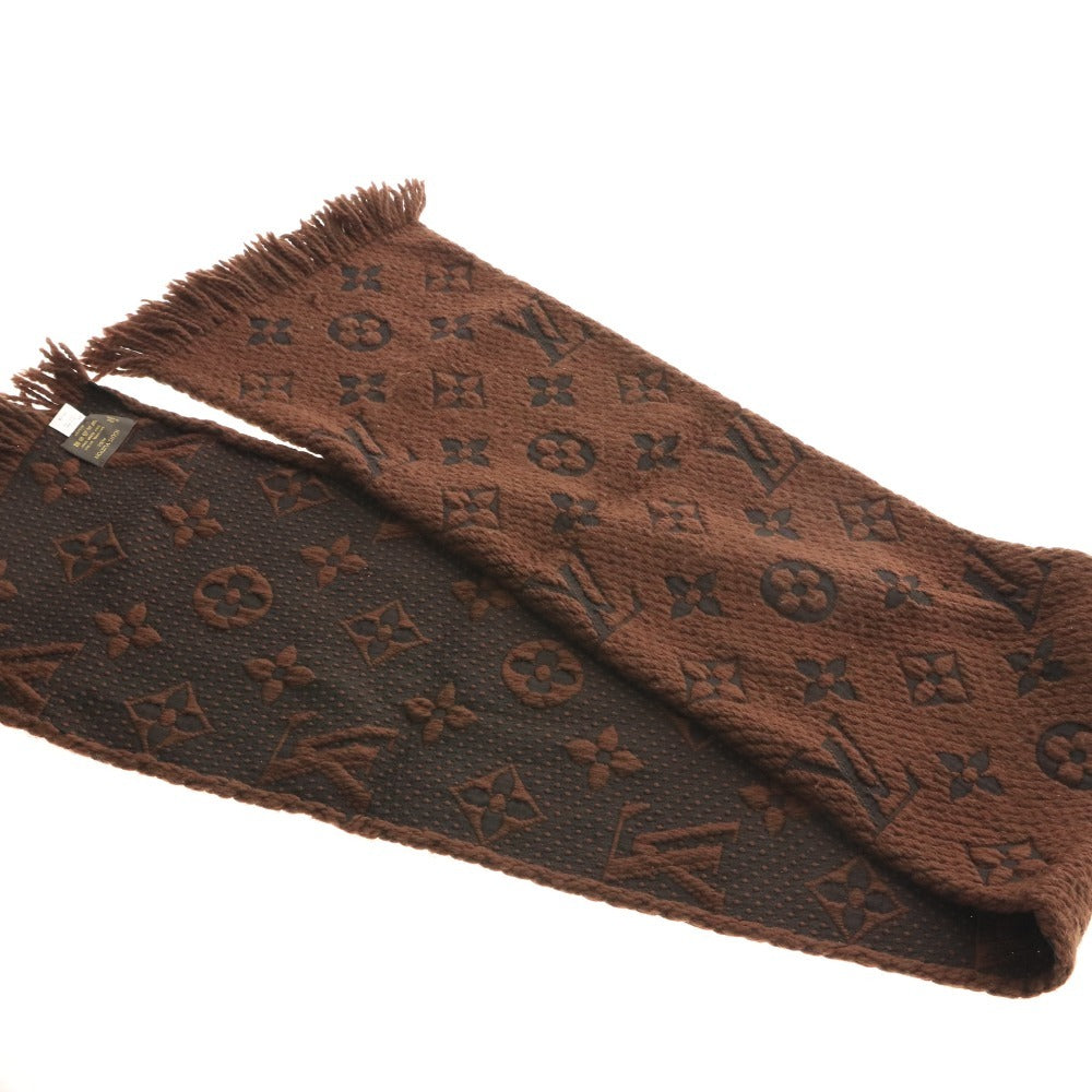 ■ Louis Vuitton Monogram Scarf, Made in Italy, Wool and Silk, Fashion Accessory, Men's and Women's, Brown