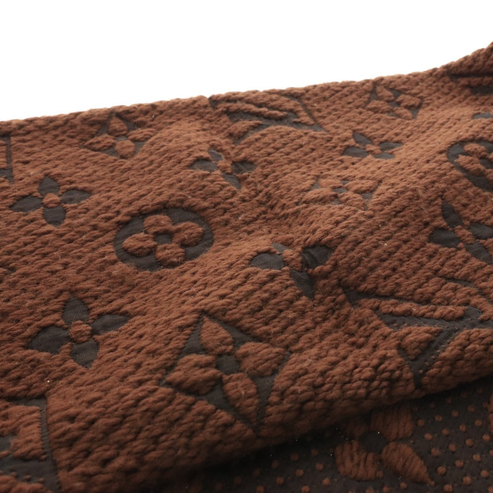 ■ Louis Vuitton Monogram Scarf, Made in Italy, Wool and Silk, Fashion Accessory, Men's and Women's, Brown