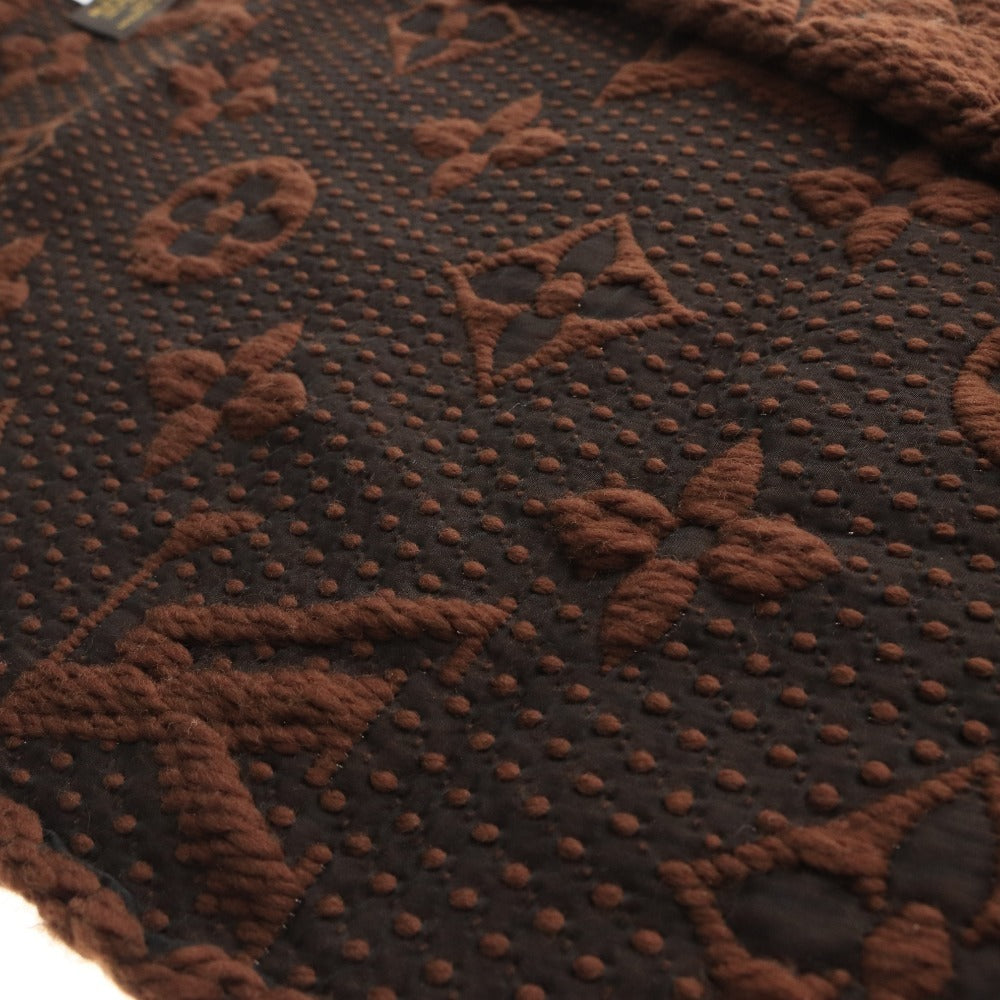 ■ Louis Vuitton Monogram Scarf, Made in Italy, Wool and Silk, Fashion Accessory, Men's and Women's, Brown