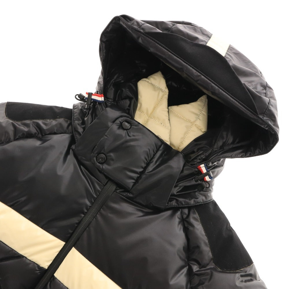 ■ MONCLER モンクレール ダウンジャケット アウター 上着 ファスナー フード メンズ L ブラック