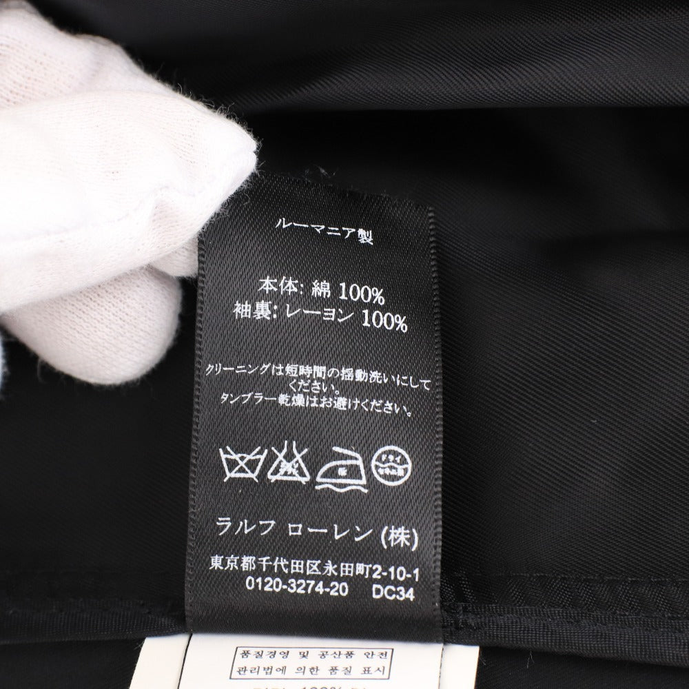 ■ Ralph Lauren Coat Jacket Outerwear Zipper Button Wrist Belt Men's Size S Black