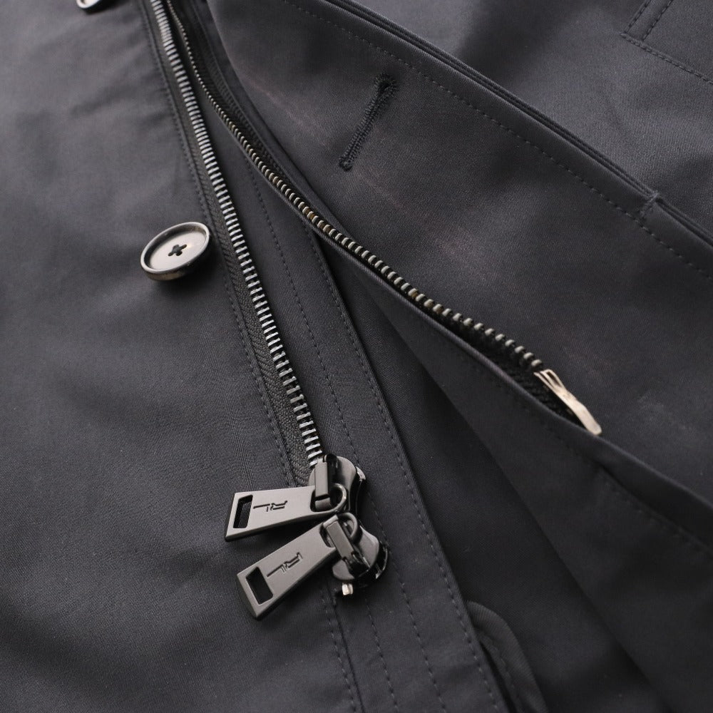 ■ Ralph Lauren Coat Jacket Outerwear Zipper Button Wrist Belt Men's Size S Black