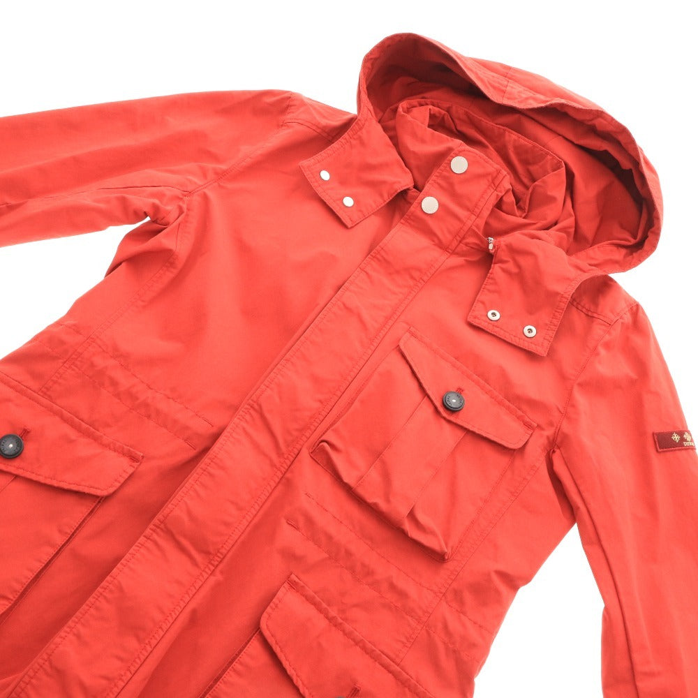 ■ TATRAS Men's Down Jacket with Zipper, Pockets, and Hood, Red, Size 02