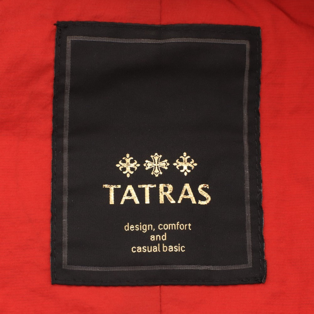 ■ TATRAS Men's Down Jacket with Zipper, Pockets, and Hood, Red, Size 02