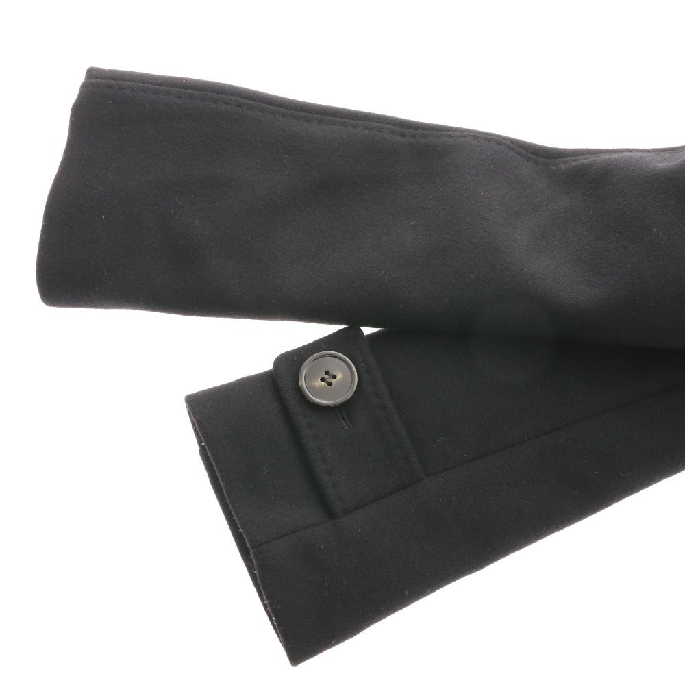 ■ MONCLER モンクレール コート アウター 上着 ゴールドファスナー ボタン フード レディース 1 ブラック ハンガー付き