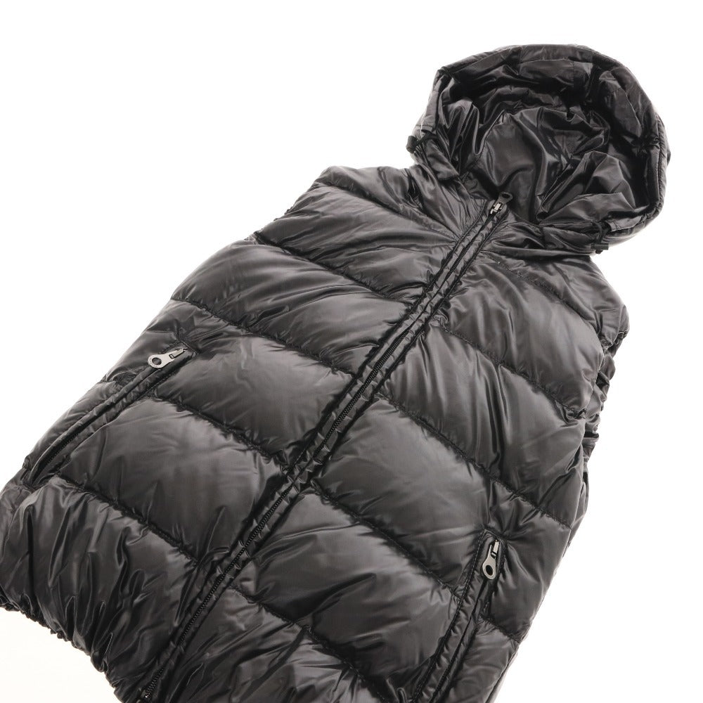 ■ DUVETICA Down Vest, Sleeveless, Zipper Closure, Hood, Pockets, Women's, Size 40, Black
