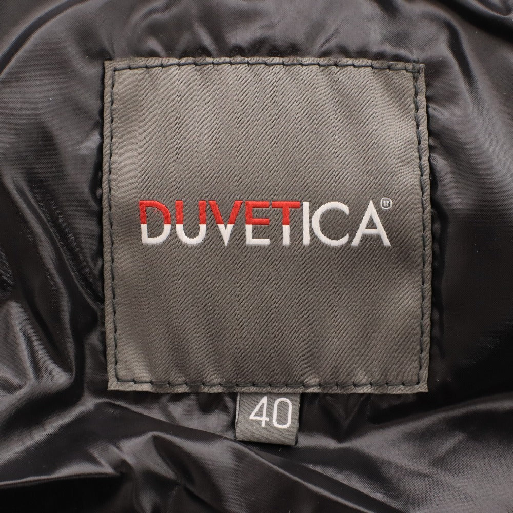 ■ DUVETICA Down Vest, Sleeveless, Zipper Closure, Hood, Pockets, Women's, Size 40, Black