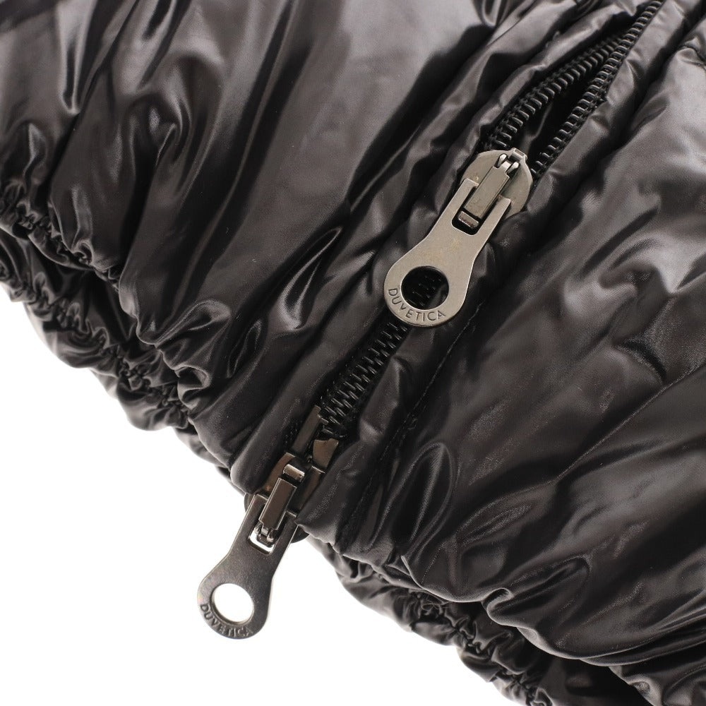 ■ DUVETICA Down Vest, Sleeveless, Zipper Closure, Hood, Pockets, Women's, Size 40, Black