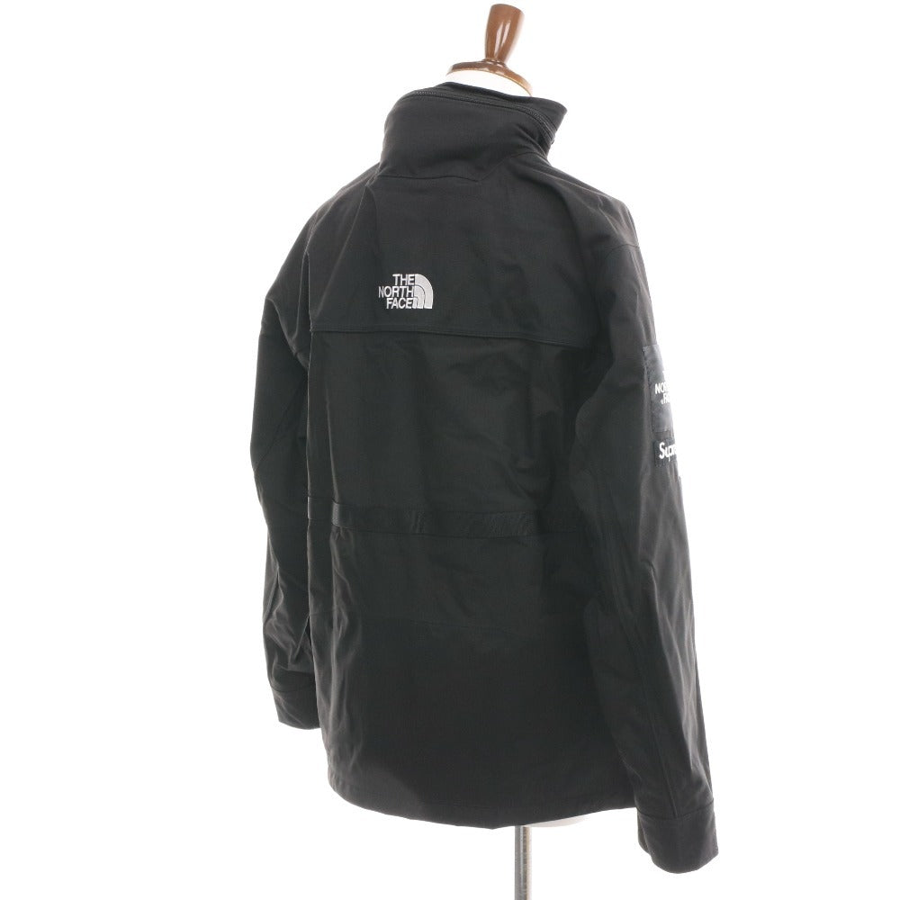■ Supreme THE NORTH FACE シュプリーム ノースフェイス コラボ ジャケット アウター 上着 ロゴ ファスナー フード メンズ LG ブラック