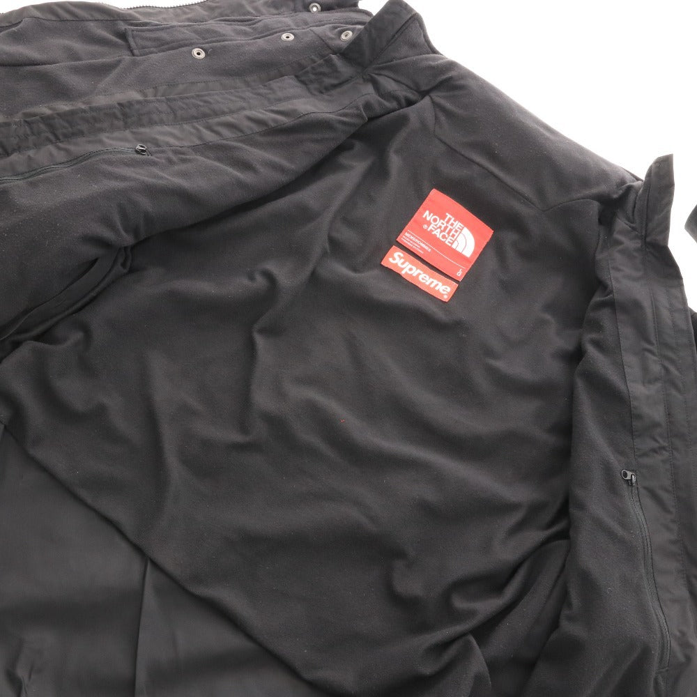■ Supreme THE NORTH FACE シュプリーム ノースフェイス コラボ ジャケット アウター 上着 ロゴ ファスナー フード メンズ LG ブラック