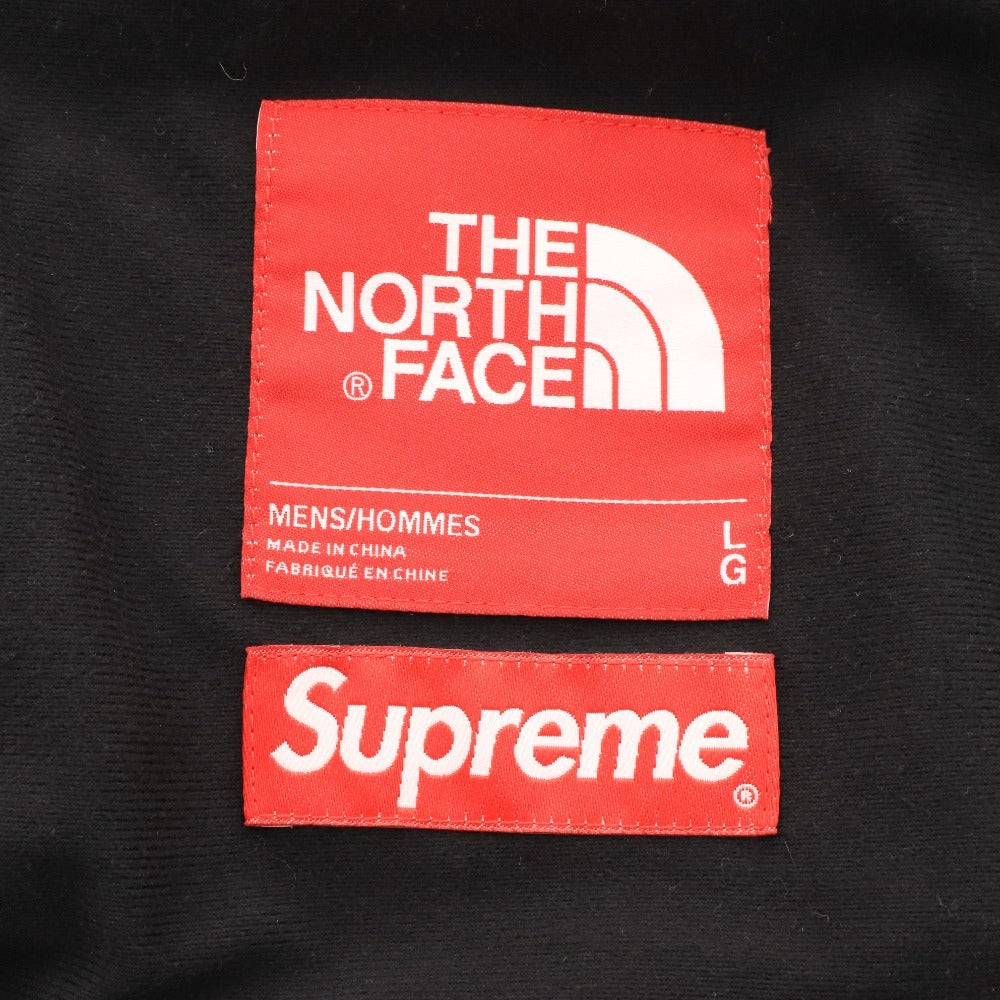 ■ Supreme THE NORTH FACE シュプリーム ノースフェイス コラボ ジャケット アウター 上着 ロゴ ファスナー フード メンズ LG ブラック