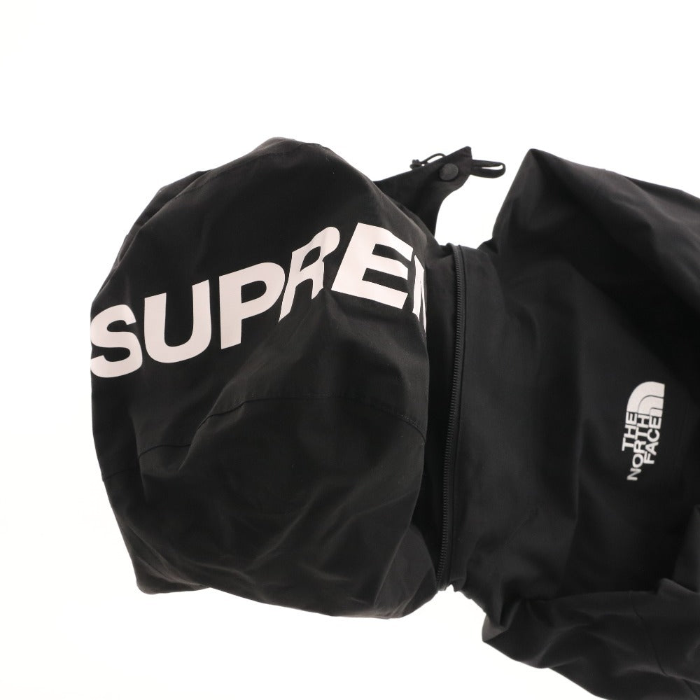 ■ Supreme THE NORTH FACE シュプリーム ノースフェイス コラボ ジャケット アウター 上着 ロゴ ファスナー フード メンズ LG ブラック