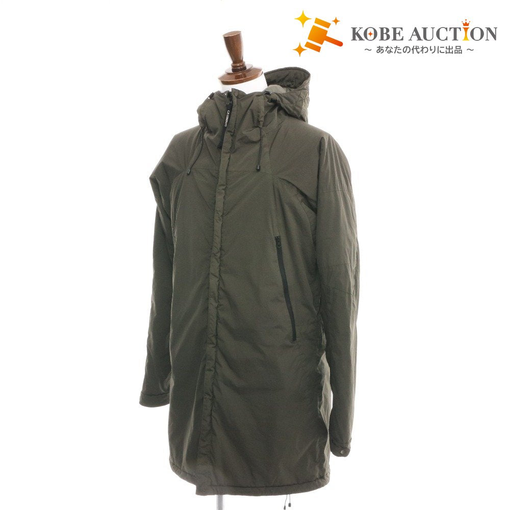 ■ CPCOMPANY CP Company Down Jacket Coat Outerwear Jacket Zipper Pocket Hood Men's Size 50 Khaki