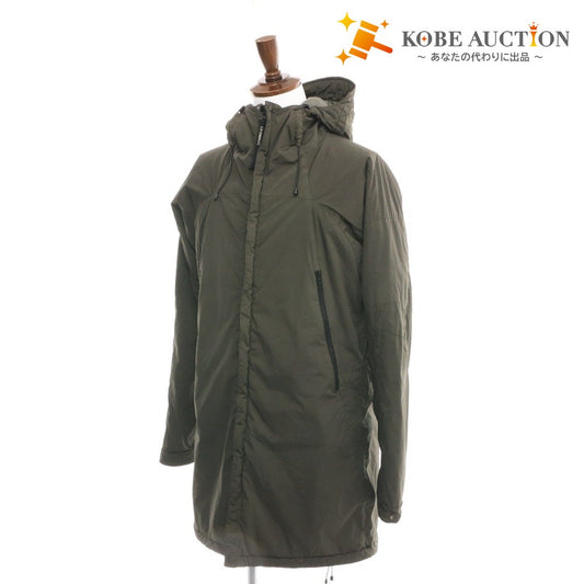 ■ C.P.COMPANY CPカンパニー ダウンジャケット コート アウター 上着 ファスナー ポケット フード メンズ 50 カーキ