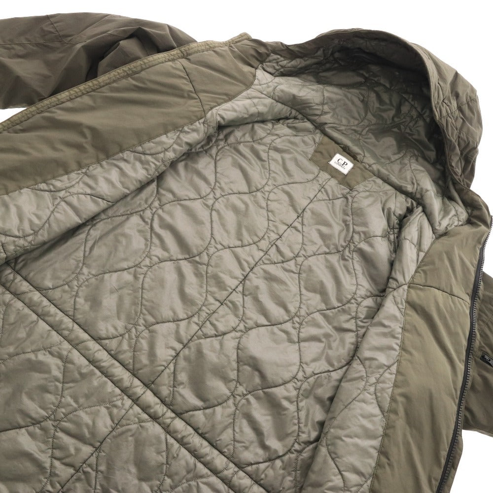 ■ CPCOMPANY CP Company Down Jacket Coat Outerwear Jacket Zipper Pocket Hood Men's Size 50 Khaki