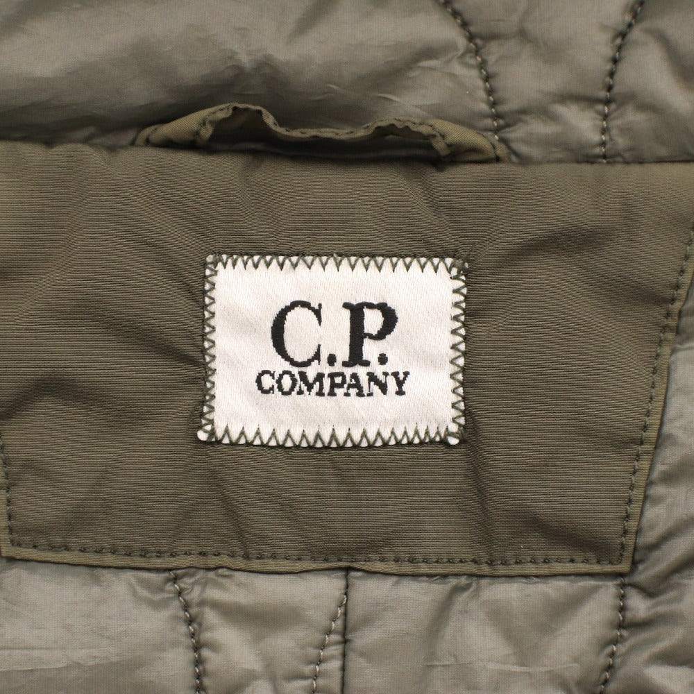 ■ CPCOMPANY CP Company Down Jacket Coat Outerwear Jacket Zipper Pocket Hood Men's Size 50 Khaki