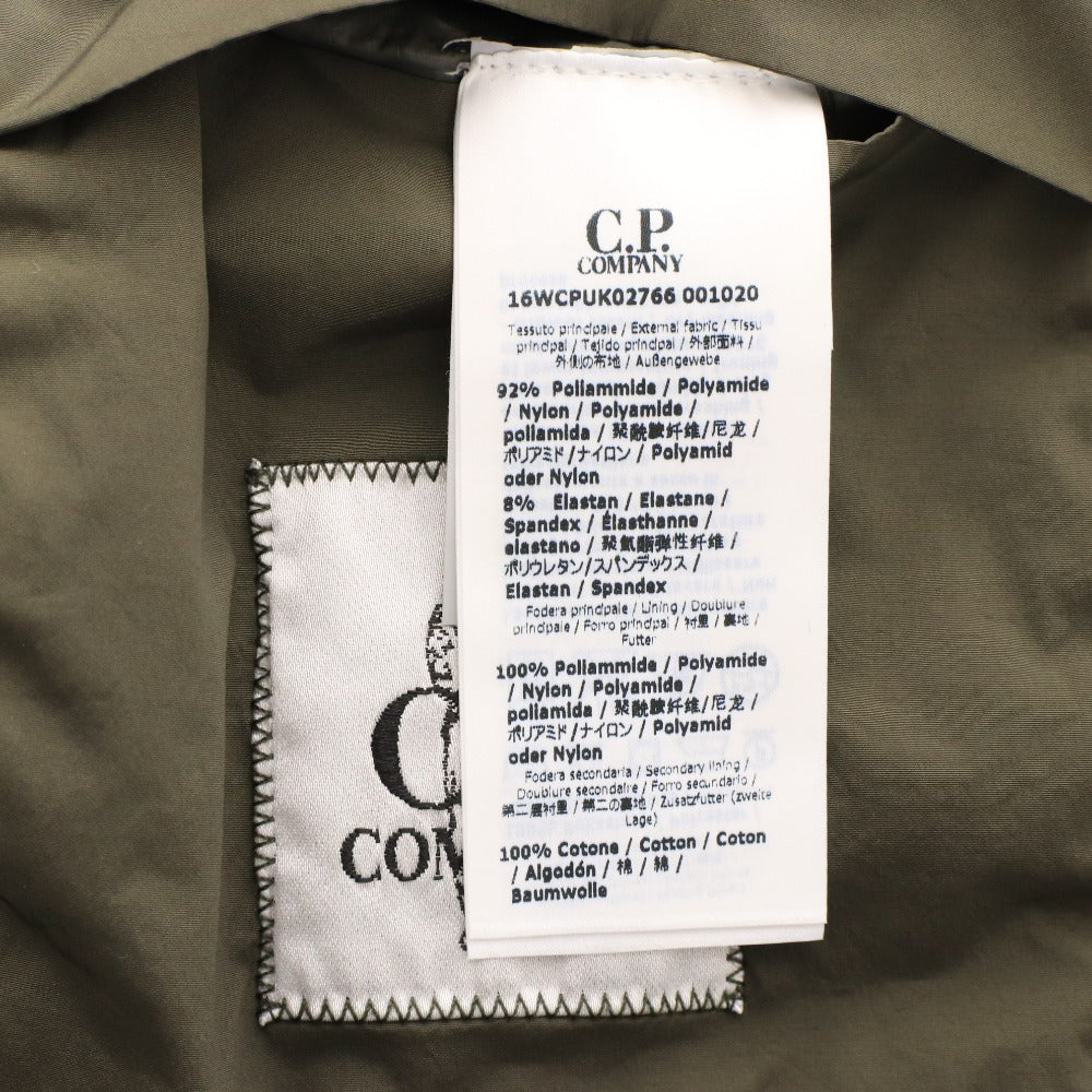 ■ CPCOMPANY CP Company Down Jacket Coat Outerwear Jacket Zipper Pocket Hood Men's Size 50 Khaki