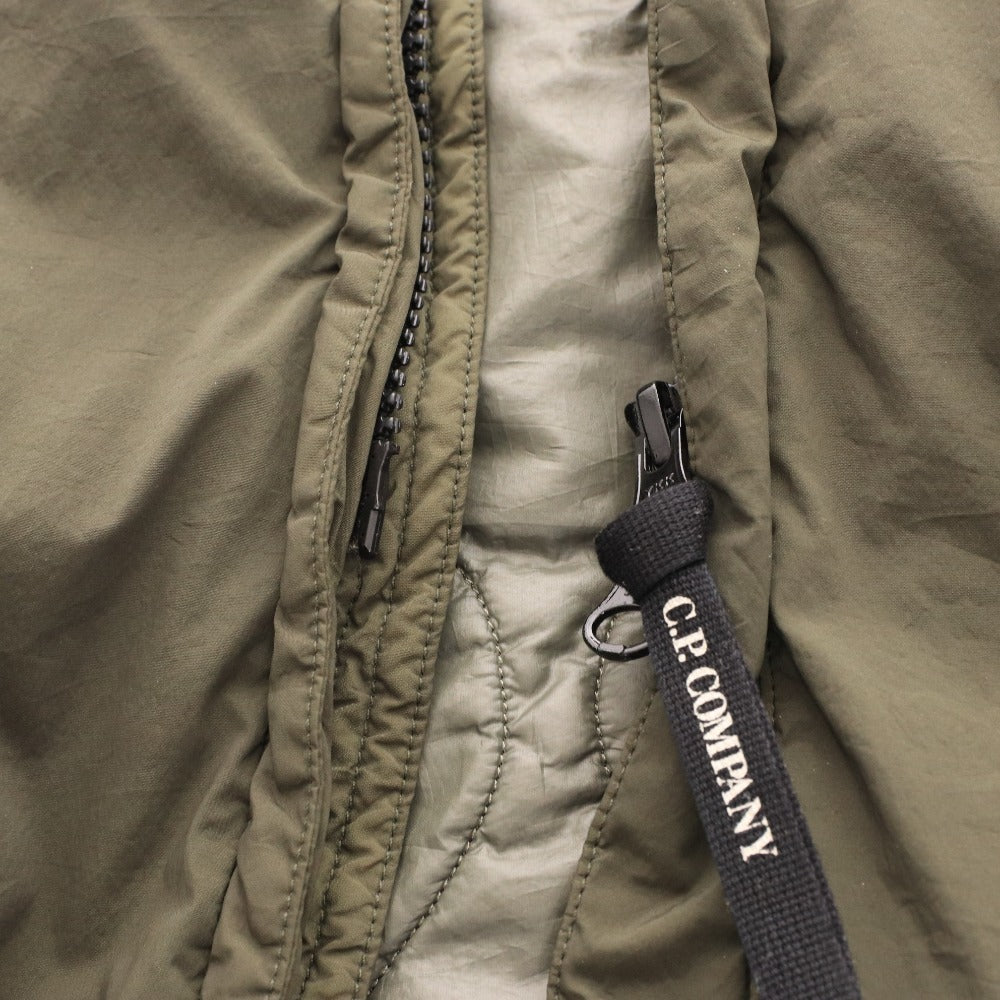 ■ CPCOMPANY CP Company Down Jacket Coat Outerwear Jacket Zipper Pocket Hood Men's Size 50 Khaki