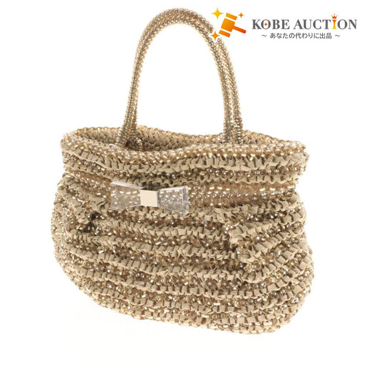 ■ ANTEPRIMA アンテプリマ ハンドバッグ ミニ ショルダーバッグ 鞄 リボン型ロゴ チェーン レディース ゴールド シルバー ベージュ