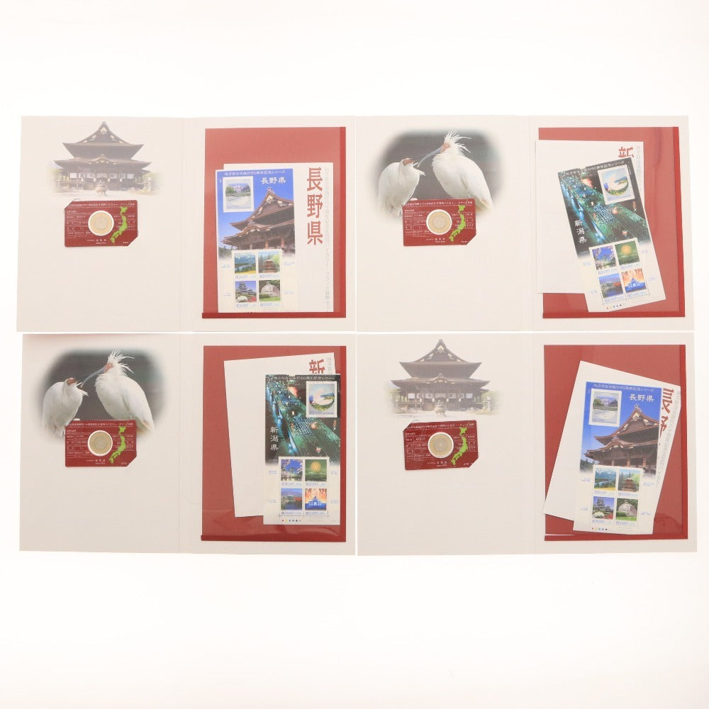 ■ 500 Yen Bicolor Clad Proof Coins Commemorating the 60th Anniversary of the Enactment of the Local Autonomy Law, World Cultural Heritage Coins, 18-Piece Set, Unused Commemorative Coins