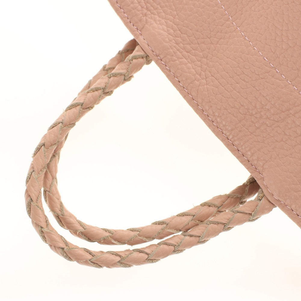 ■ A handbag, mini bag, genuine leather, with inner pouch, women's, pink, pale pink