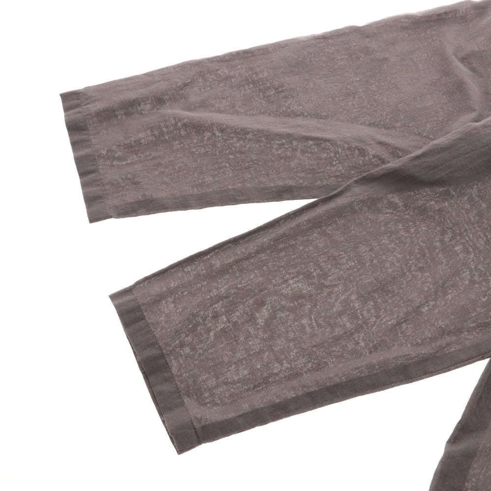 ■ エヴァムエヴァ シャツ ブラウス カーディガン 長袖 E253T020 トップス ギャザー 綿100％ レディース M グレー タグ付き 未使用