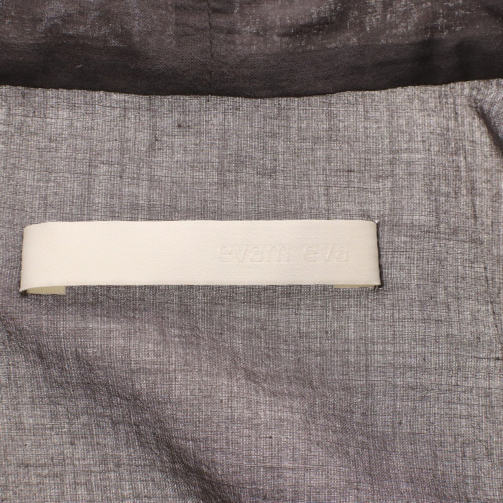 ■ エヴァムエヴァ シャツ ブラウス カーディガン 長袖 E253T020 トップス ギャザー 綿100％ レディース M グレー タグ付き 未使用