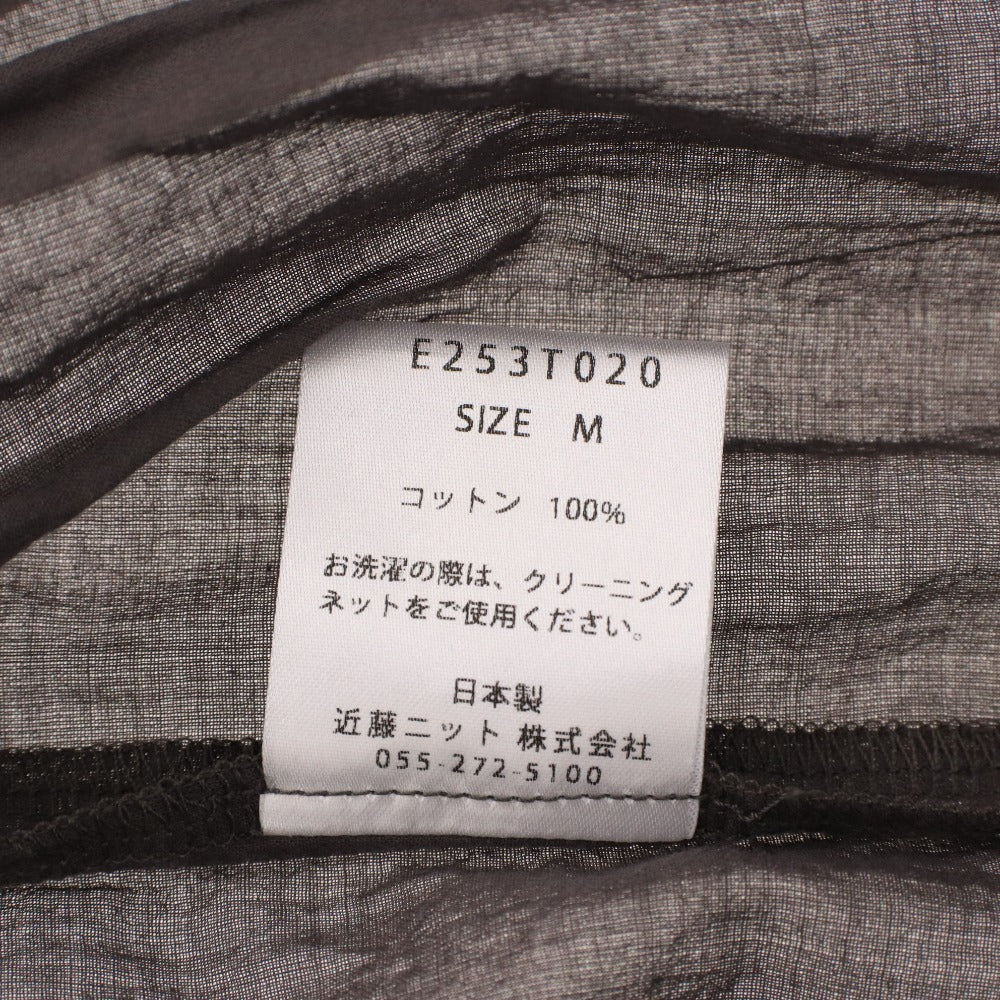 ■ エヴァムエヴァ シャツ ブラウス カーディガン 長袖 E253T020 トップス ギャザー 綿100％ レディース M グレー タグ付き 未使用