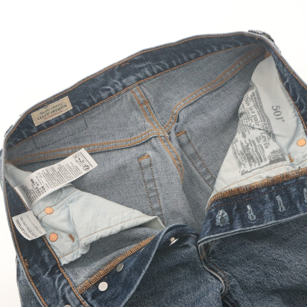 ■ リーバイス Levi's ジャーナルスタンダード コラボ デニム ボトムス 501 フルレングス ダメージ加工 レディース W24/61cm タグ付き