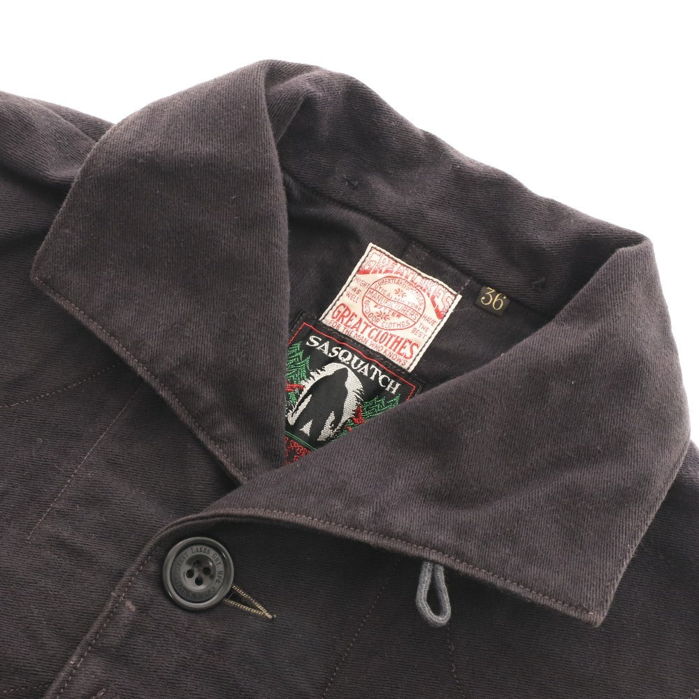 ■ FREEWHEELERS Sasquatch Vest Jacket, Men's, Size 36, Dark Brown, with Pockets and Buttons