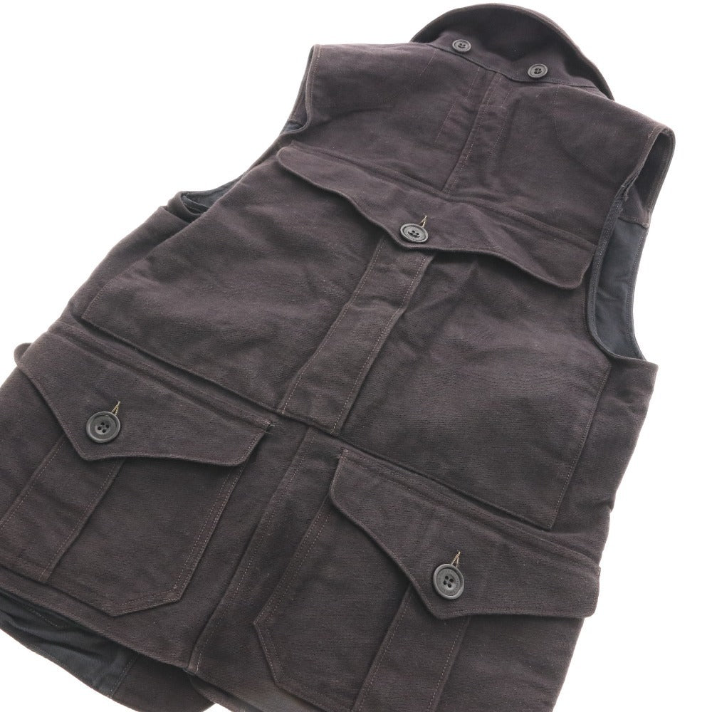 ■ FREEWHEELERS Sasquatch Vest Jacket, Men's, Size 36, Dark Brown, with Pockets and Buttons