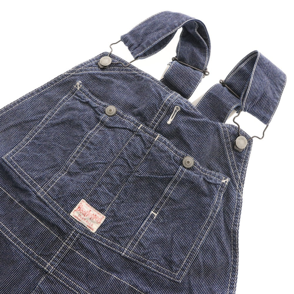 ■ BOOTLEGGERS Bootleggers Overalls, Tops and Bottoms, Pockets, All-Over Print, Lines, Men's, Size 30x34, Navy/White