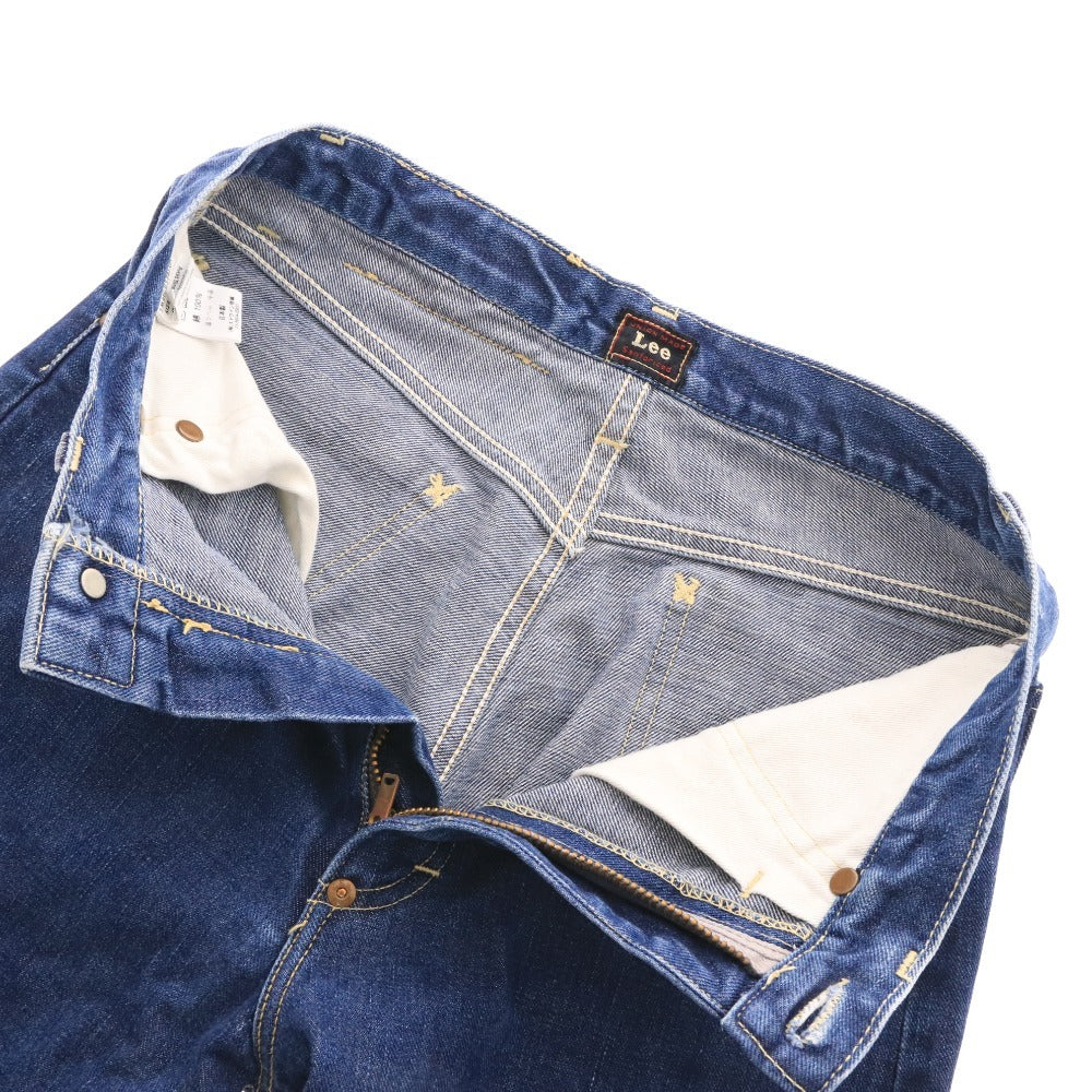 ■ Lee リー ジーンズ デニム パンツ ボトムス ポケット ロゴ 革ラベル Lot 95684 メンズ 28×34 ネイビー系 ブルー系
