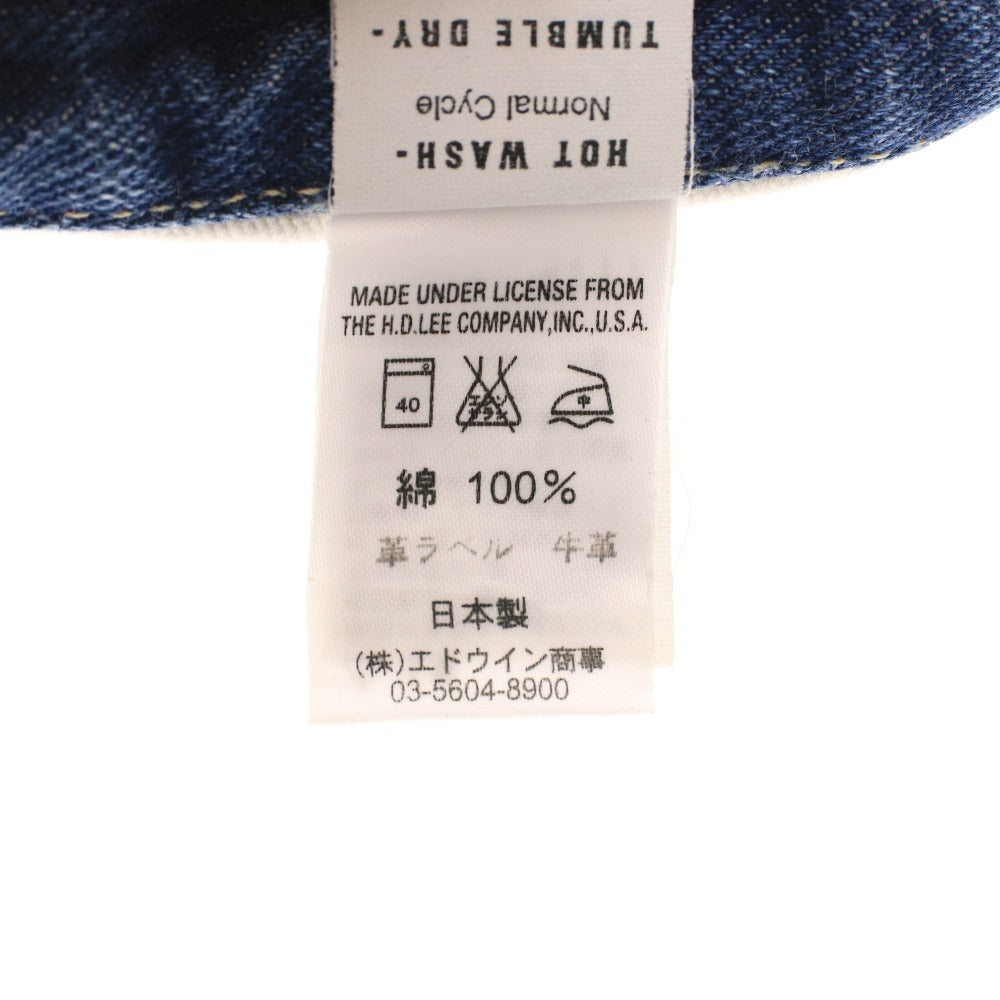 ■ Lee リー ジーンズ デニム パンツ ボトムス ポケット ロゴ 革ラベル Lot 95684 メンズ 28×34 ネイビー系 ブルー系