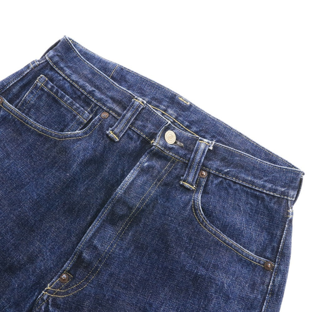 ■ WAREHOUSE & CO. ウエハウス デニム パンツ ジーンズ ボトムス ポケット ボタン パッチ メンズ 30 ネイビー系