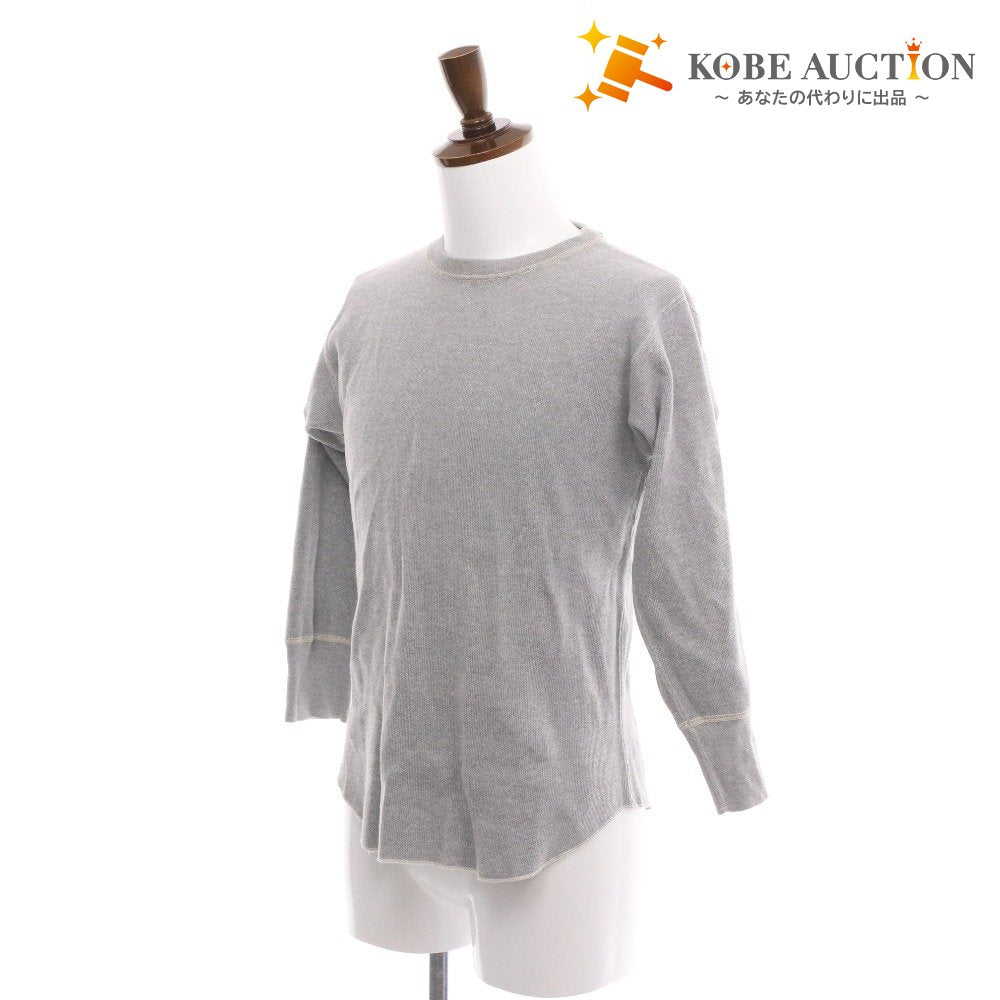 ■ FREEWHEELERS フリーホイーラーズ POWER WEAR トレーナー Tシャツ トップス 長袖 丸首 無地 メンズ レディース 38 ライトグレー