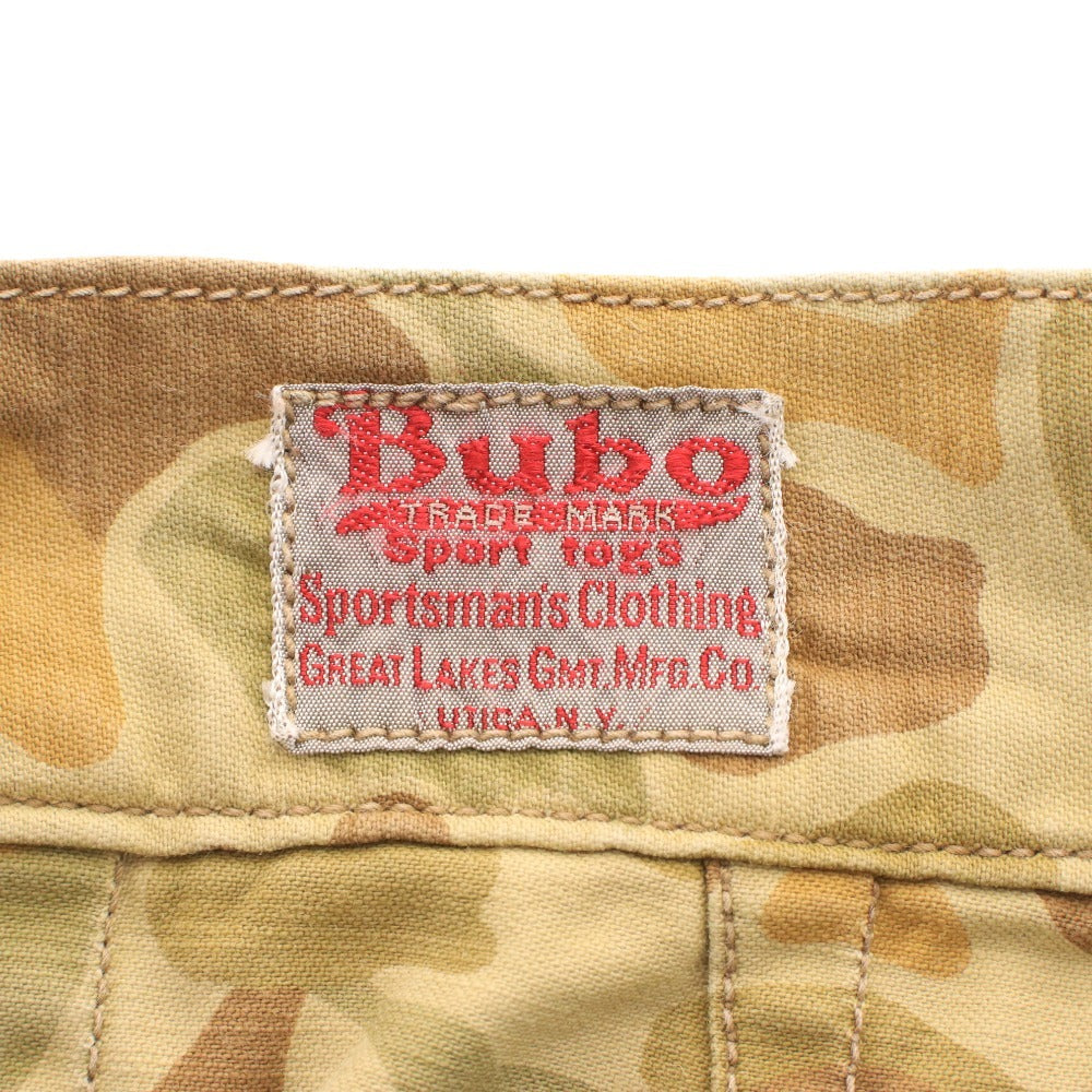 ■ FREEWHEELERS Bubo Camouflage Shorts with Pockets and Buttons, Men's Size 32, Khaki