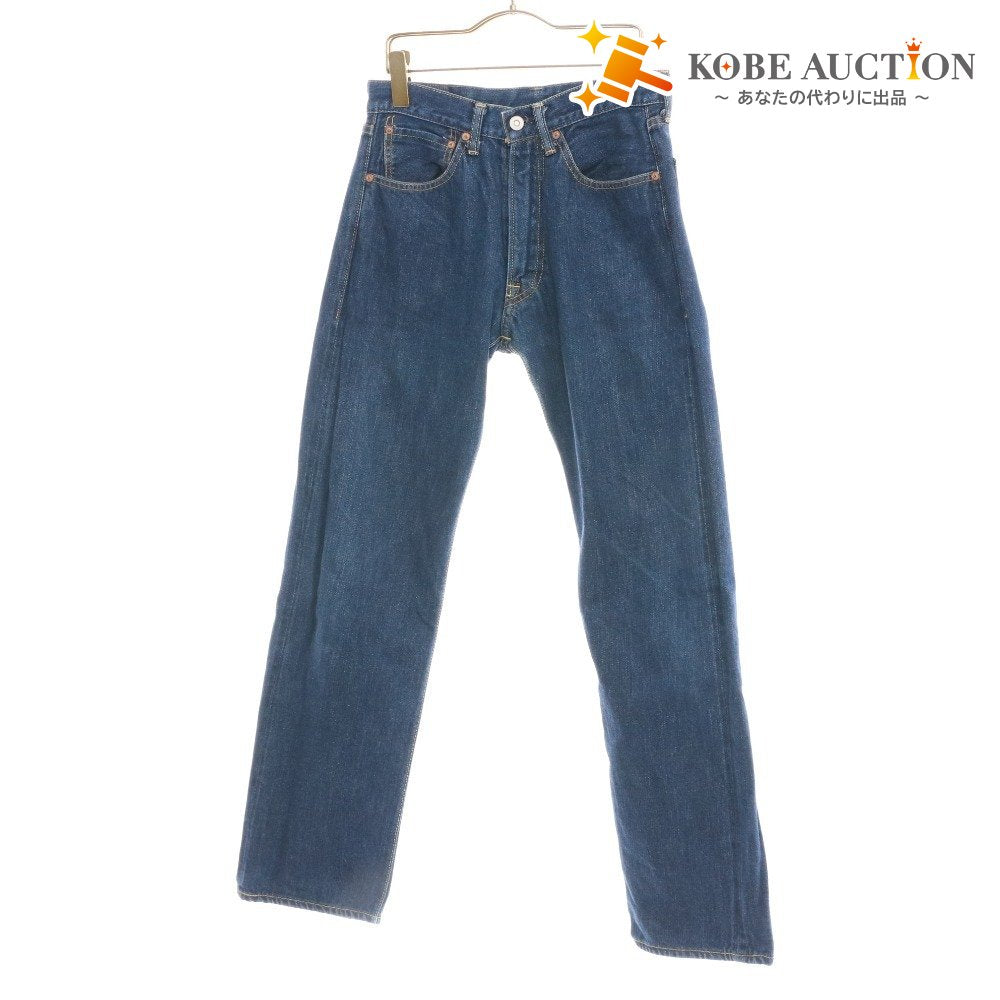 ■ JETT RINK ジェットリンク デニム パンツ ジーンズ ボトムス ファスナー ポケット パッチ メンズ W30 L36 ネイビー系