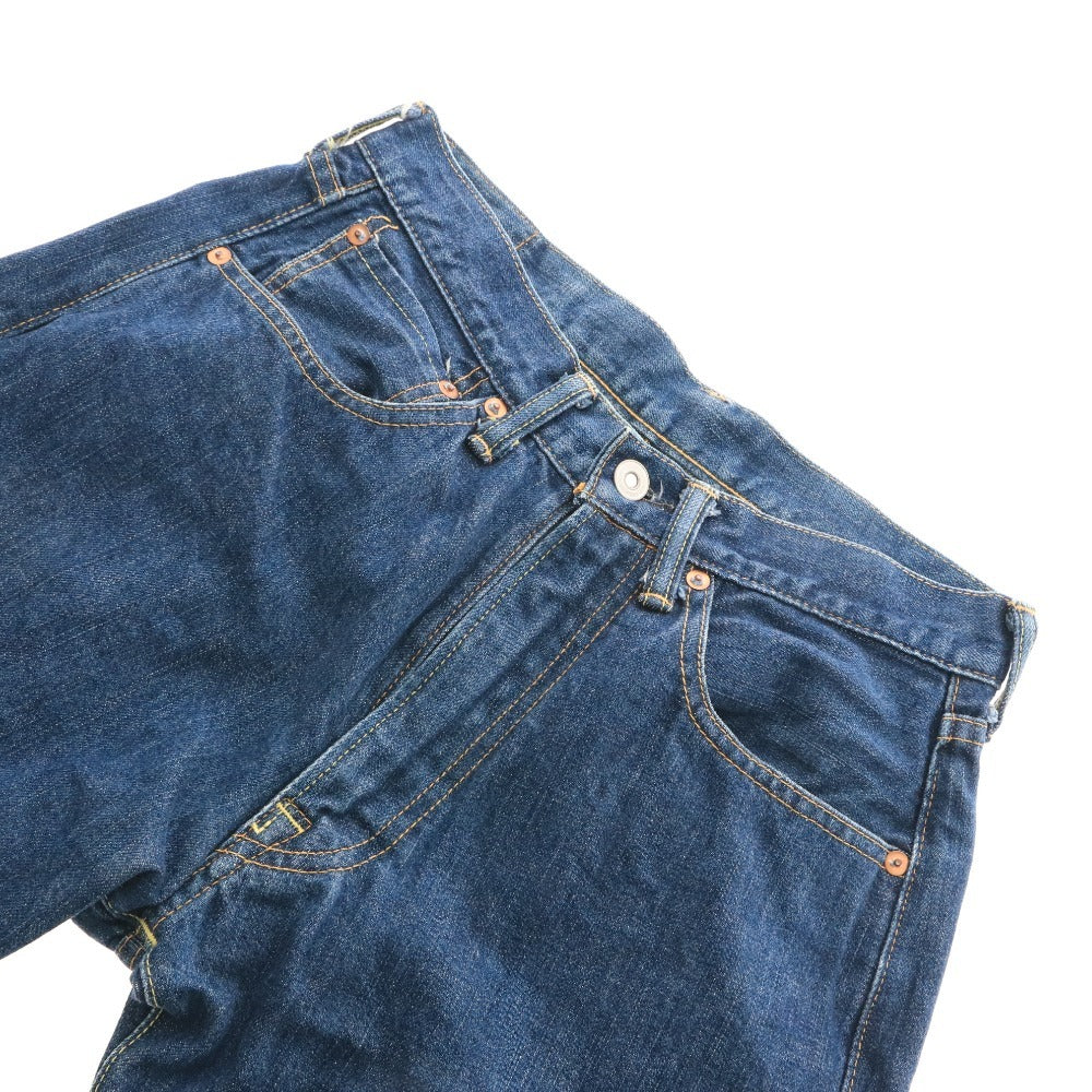 ■ JETT RINK ジェットリンク デニム パンツ ジーンズ ボトムス ファスナー ポケット パッチ メンズ W30 L36 ネイビー系