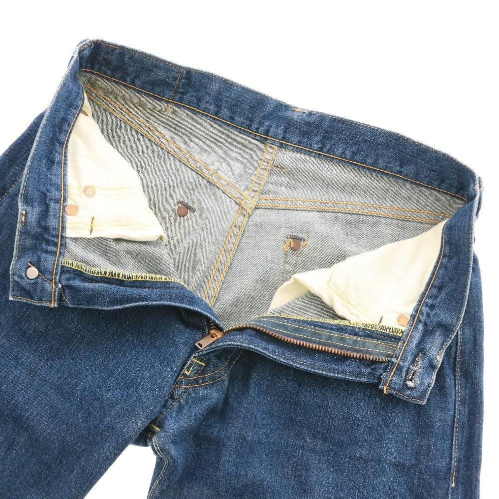 ■ JETT RINK ジェットリンク デニム パンツ ジーンズ ボトムス ファスナー ポケット パッチ メンズ W30 L36 ネイビー系