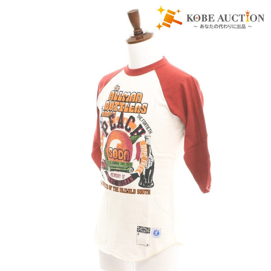 ■ BARNSTORMERS バーンストーマーズ Tシャツ トップス 長袖 丸首 プリント Lot C12-01WH メンズ レディース S ホワイト レッド