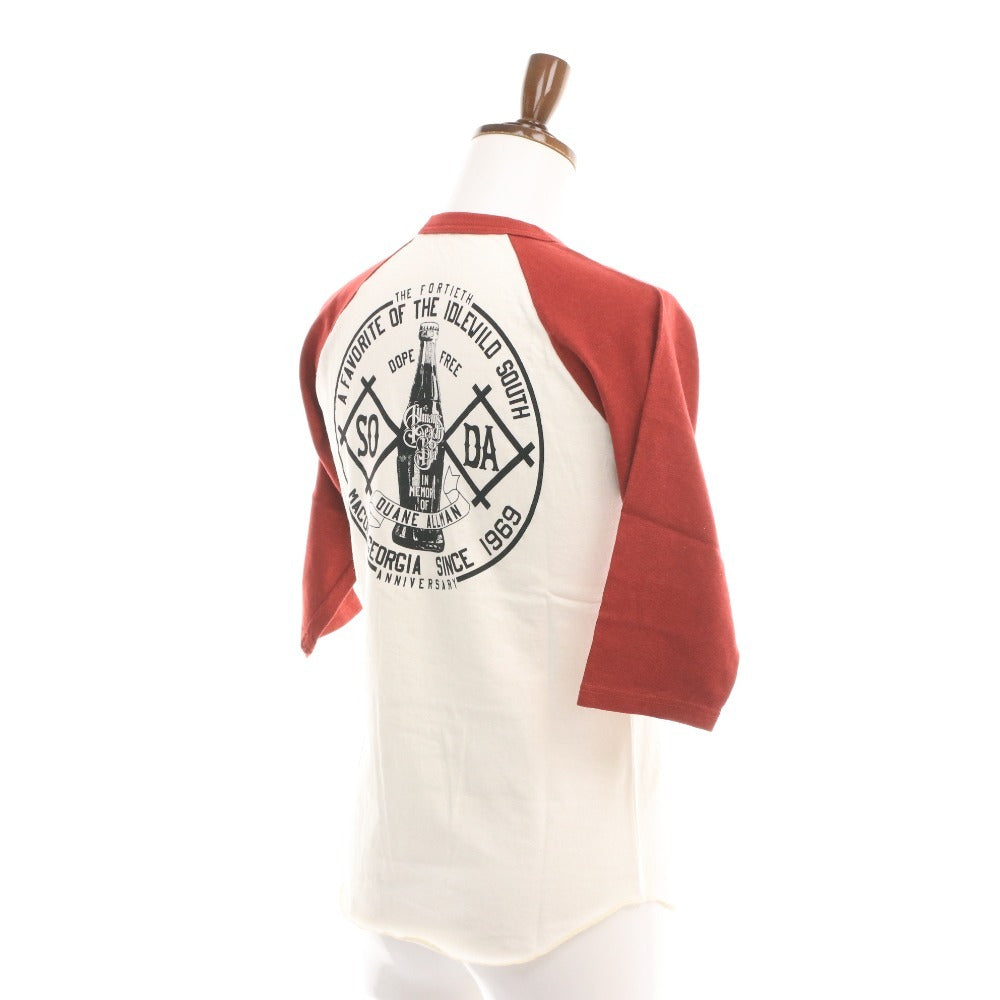 ■ BARNSTORMERS バーンストーマーズ Tシャツ トップス 長袖 丸首 プリント Lot C12-01WH メンズ レディース S ホワイト レッド