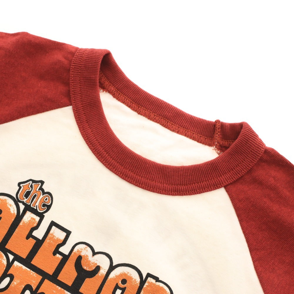 ■ BARNSTORMERS バーンストーマーズ Tシャツ トップス 長袖 丸首 プリント Lot C12-01WH メンズ レディース S ホワイト レッド